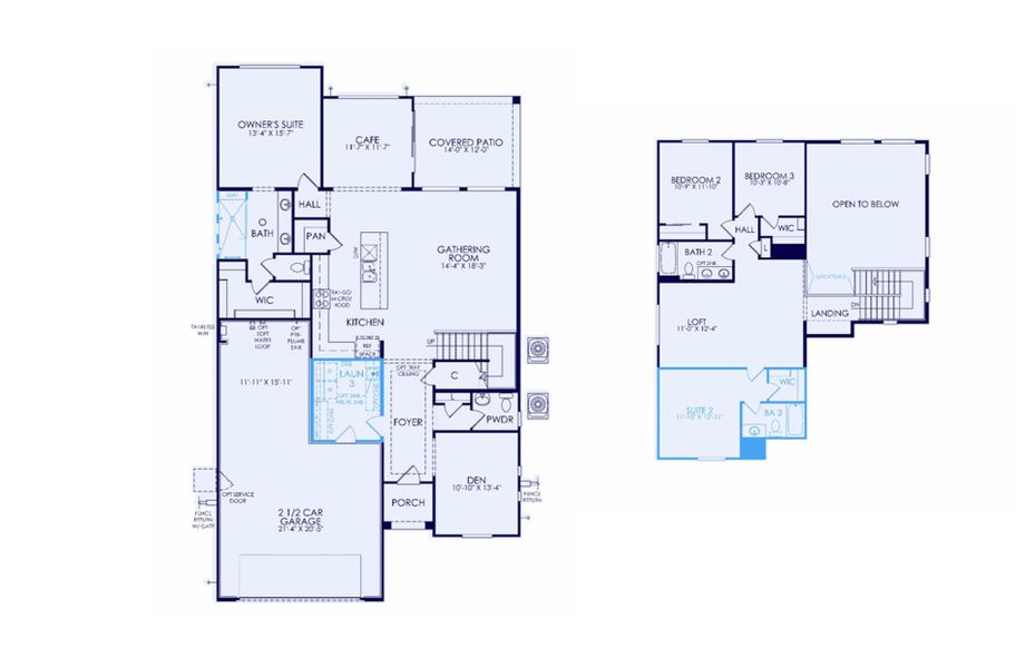 2D floor plan layout of this home in Soleo, San Tan Valley, AZ (Image 3).