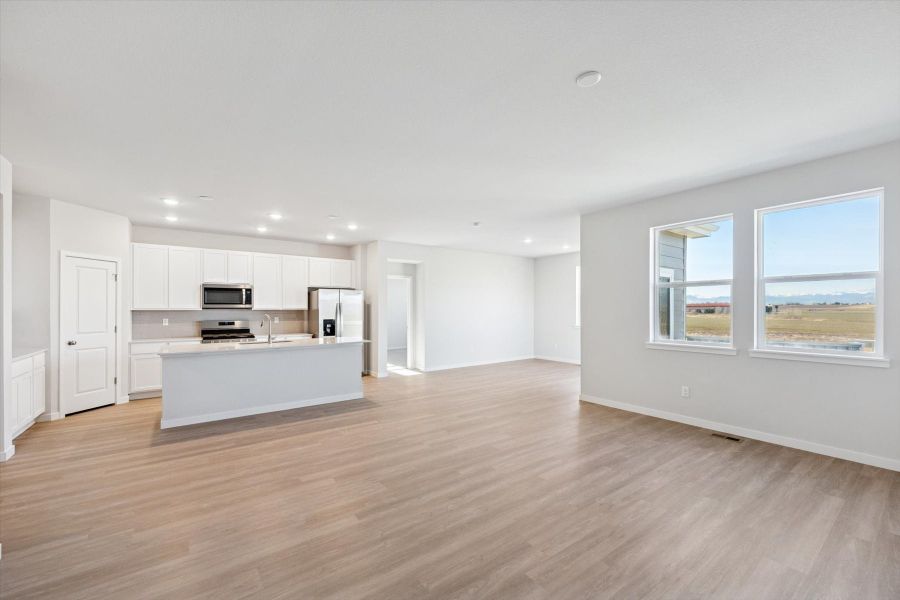 A large empty kitchen.