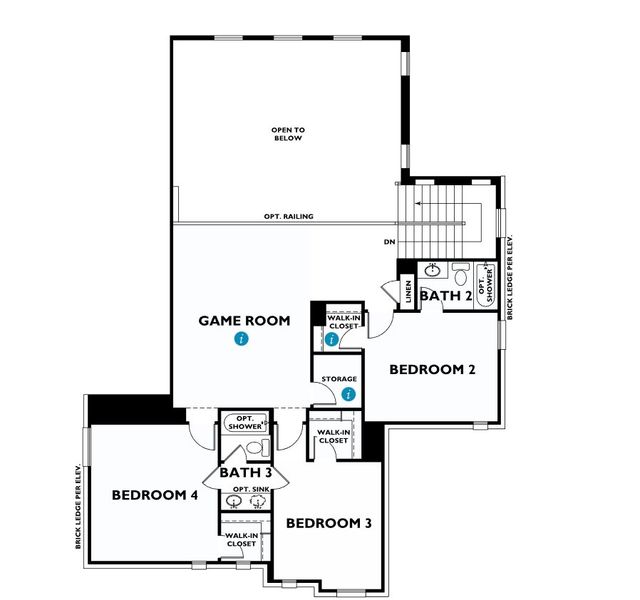 2D floor plan layout for the 5051 by Shea Homes in The Grand Prairie 60', Hockley, TX (Image 5). 2D floor plan layout for the 5051 by Shea Homes in The Grand Prairie 60', Hockley, TX (Image 5).
