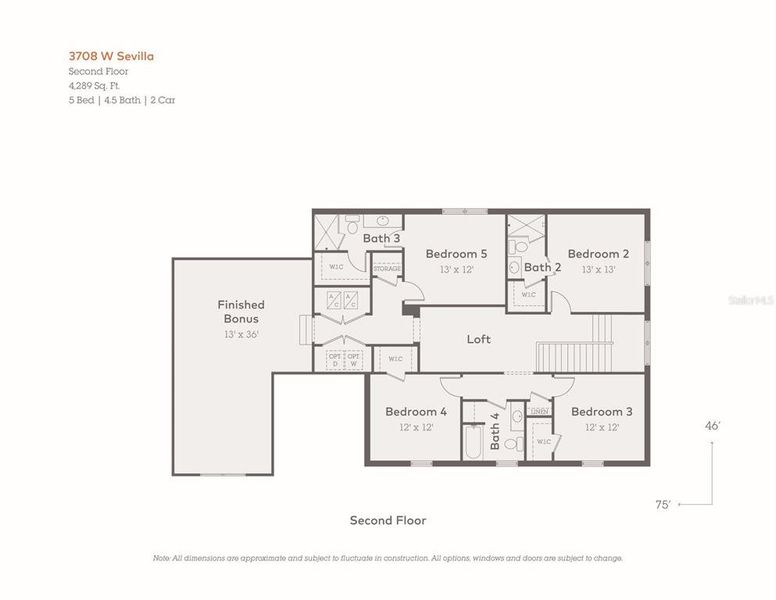 2D floor plan layout of this home in City of Tampa, Tampa, FL (Image 4).