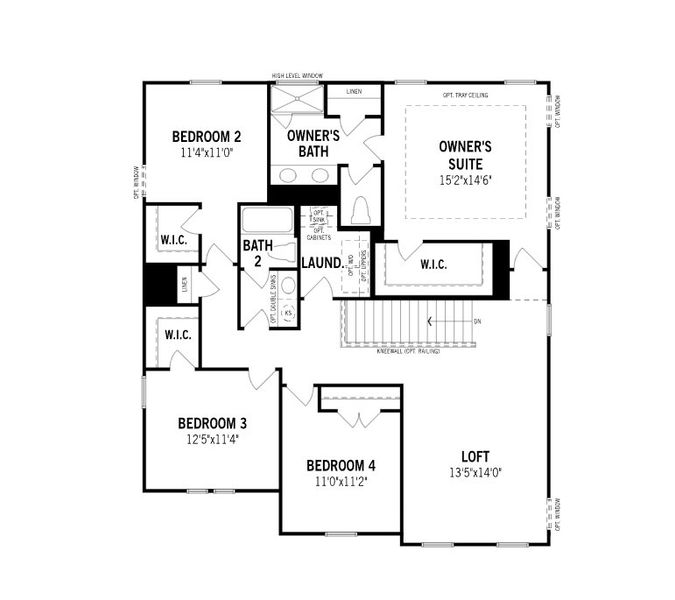 2D floor plan layout for the Sequoia by Mattamy Homes in Fox Field Farms, Broadway, NC (Image 3).