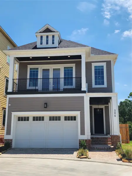 Front exterior of a new home in , Houston, TX, highlighting curb appeal (Image 1). Front exterior of a new home in , Houston, TX, highlighting curb appeal (Image 1).