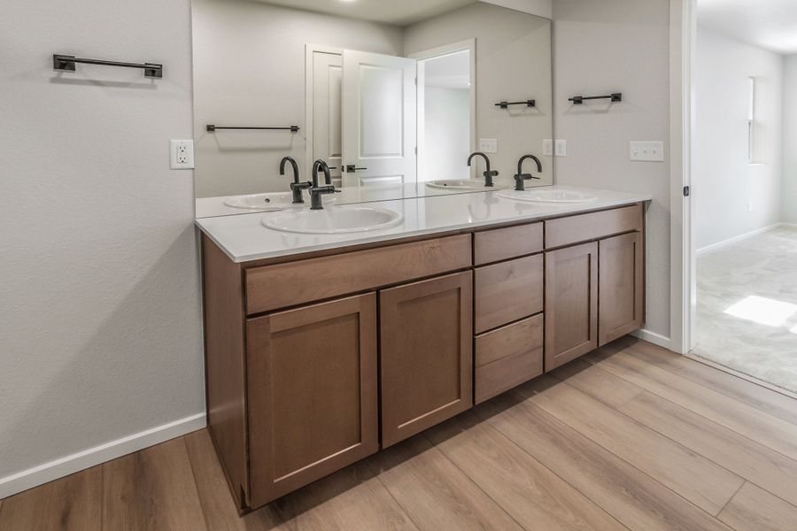 Furnished interior view inside a new home in Trailside, Timnath (Image 13).