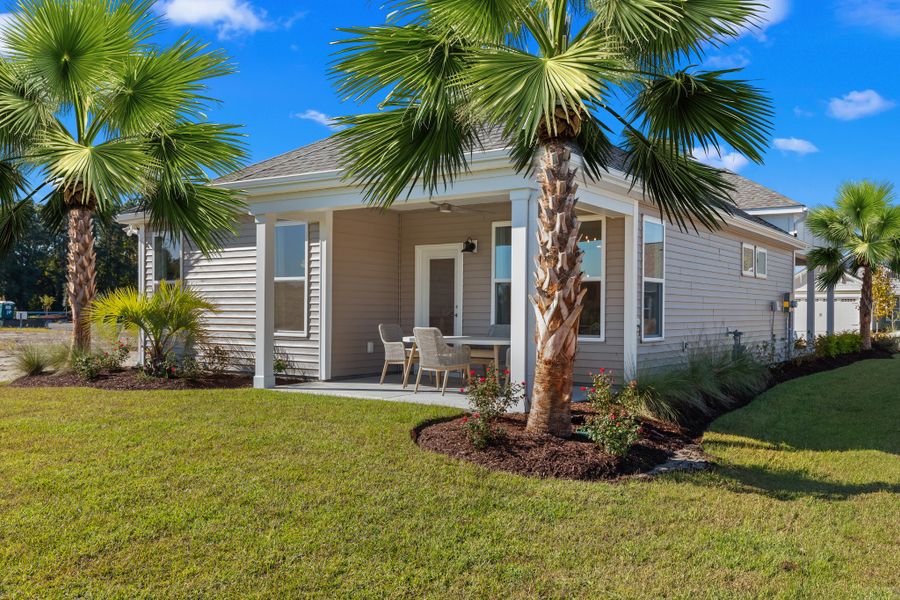 Exterior details and patio area of a home in Traditions at Carolina Forest, Myrtle Beach (Image 20). Exterior details and patio area of a home in Traditions at Carolina Forest, Myrtle Beach (Image 20).