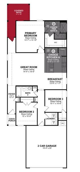 2D floor plan layout of this home in Montgomery Ridge, Montgomery, TX (Image 4).