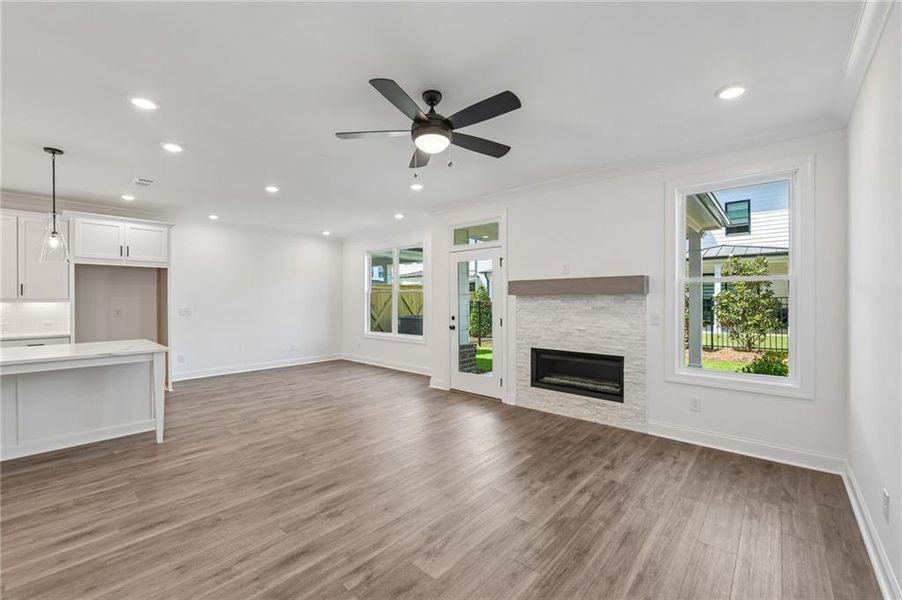 Spacious, unfurnished interior of a new home in Millcroft Townhomes, Buford (Image 18). Spacious, unfurnished interior of a new home in Millcroft Townhomes, Buford (Image 18).