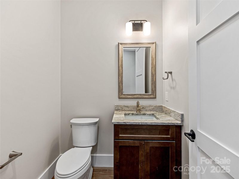 Main level half bath Main level half bath