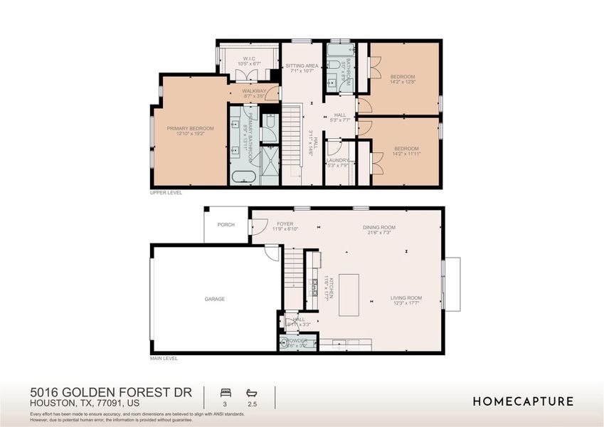 2D floor plan layout of this home in , Houston, TX (Image 3). 2D floor plan layout of this home in , Houston, TX (Image 3).
