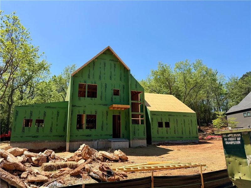In-progress construction of a new home in Aster, Roswell, GA (Image 38).