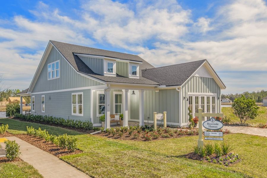 Representative exterior photo of a completed home built from the Hamilton by Riverside Homes in Amelia National Country Club, Fernandina Beach, FL (Image 24). Representative exterior photo of a completed home built from the Hamilton by Riverside Homes in Amelia National Country Club, Fernandina Beach, FL (Image 24).