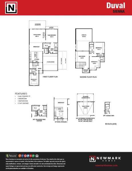 2D floor plan layout of this home in Sienna 45', 50', Missouri City, TX (Image 5). 2D floor plan layout of this home in Sienna 45', 50', Missouri City, TX (Image 5).