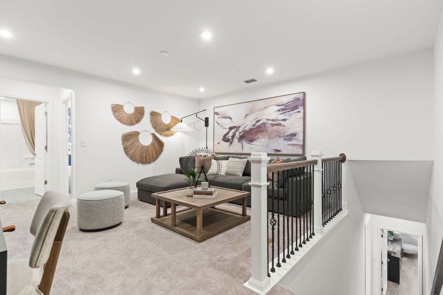 Furnished interior view inside a new home in Southport Meadows, Southport (Image 7). Furnished interior view inside a new home in Southport Meadows, Southport (Image 7).