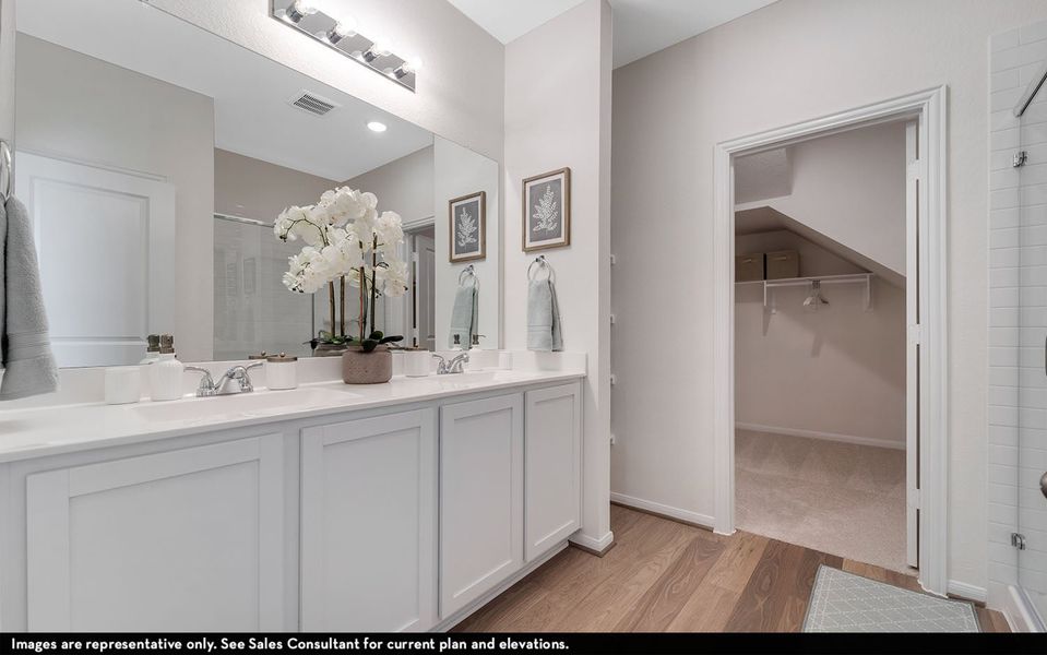 Representative furnished interior of a home built from the Diamond by CastleRock Communities in Paramount, Kyle (Image 15).