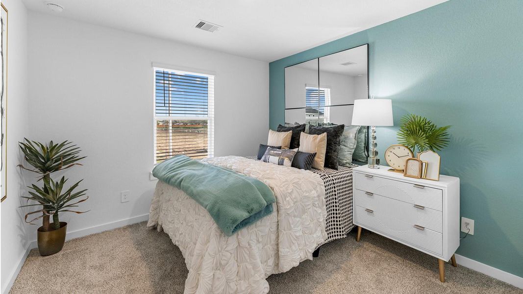Representative photo. The second floor is designed for comfort and flexibility, highlighted by a spacious primary suite with a well-appointed bath that includes a separate shower and tub. Two additional bedrooms easily accommodate guests, while a central flex space creates endless possibilities for a game room, second living area, or personalized retreat. Representative photo. The second floor is designed for comfort and flexibility, highlighted by a spacious primary suite with a well-appointed bath that includes a separate shower and tub. Two additional bedrooms easily accommodate guests, while a central flex space creates endless possibilities for a game room, second living area, or personalized retreat.