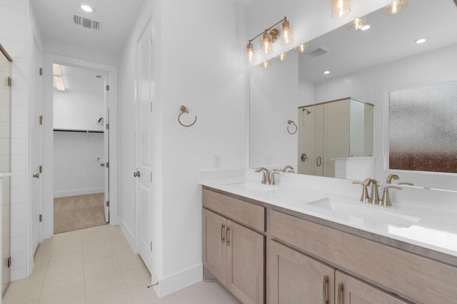 Primary Bath retreat with dual vanities Primary Bath retreat with dual vanities