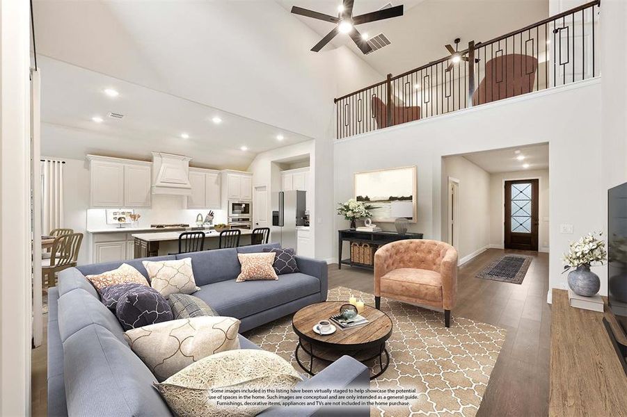 Furnished interior view inside a new home in Union Park Classic 55, Little Elm (Image 9).