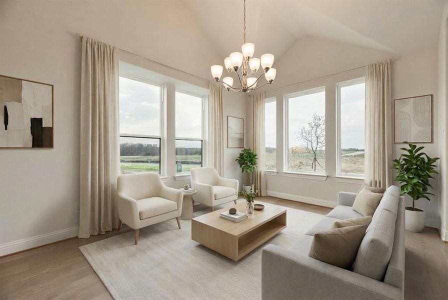 Furnished interior view inside a new home in Monterra, Fate (Image 6).