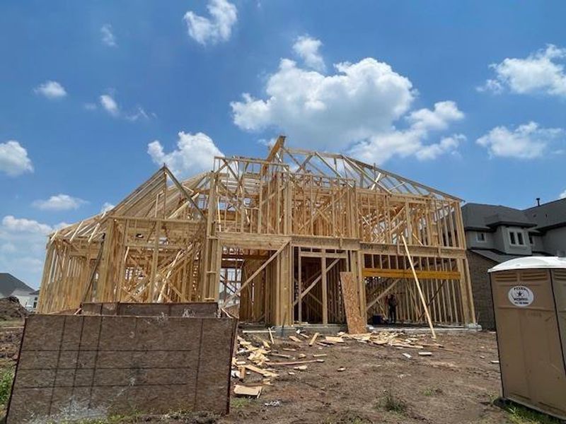 In-progress construction of a new home in Trillium 40′, Richmond, TX (Image 11).