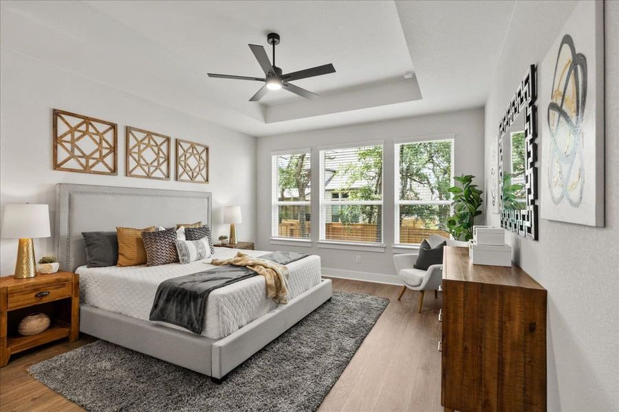 Furnished interior view inside a new home in 6 Creeks, Kyle (Image 29). Furnished interior view inside a new home in 6 Creeks, Kyle (Image 29).