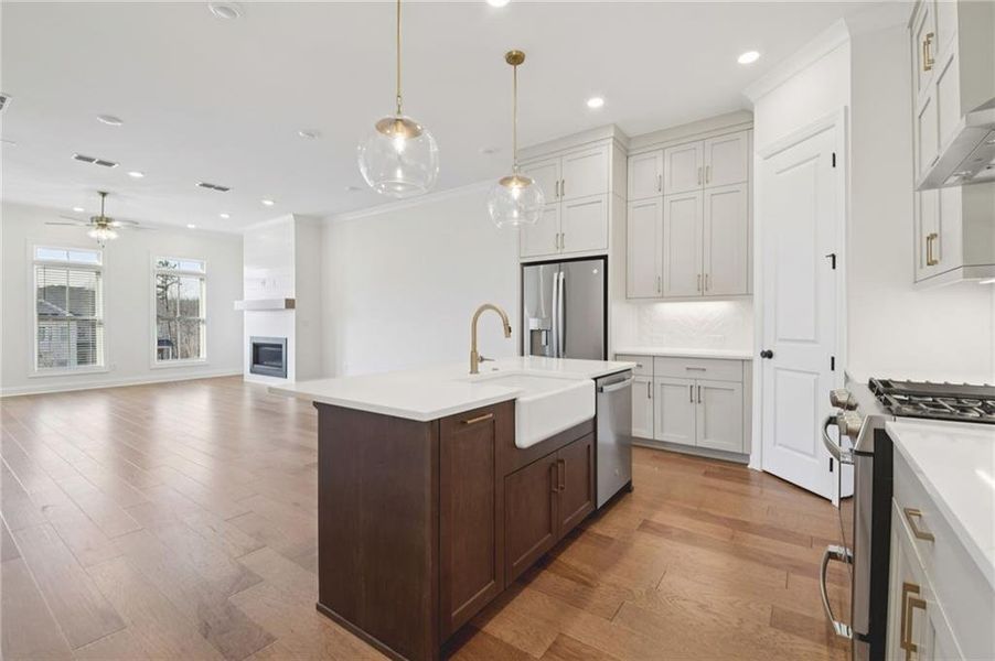Furnished interior view inside a new home in Ward's Crossing Townhomes, Johns Creek (Image 39).