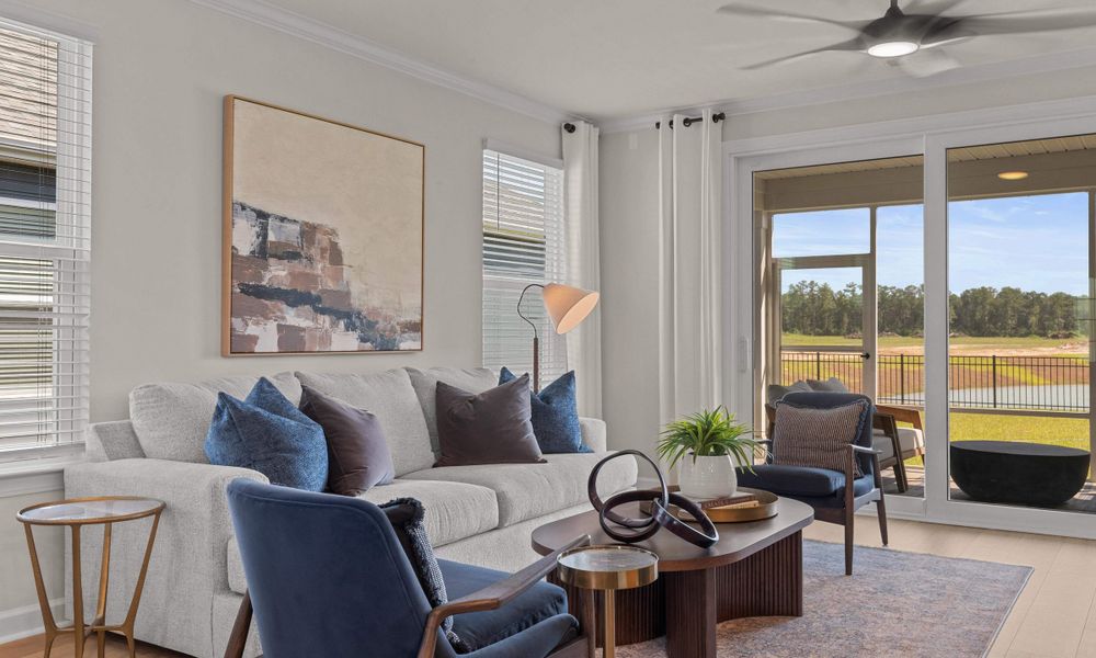 Representative furnished interior of a home built from the The Hibiscus by Chesapeake Homes in Traditions at Carolina Forest, Myrtle Beach (Image 30).