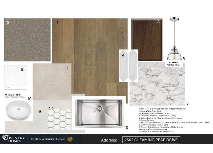 Sample of building materials used in homes in Pomona, Manvel (Image 3).