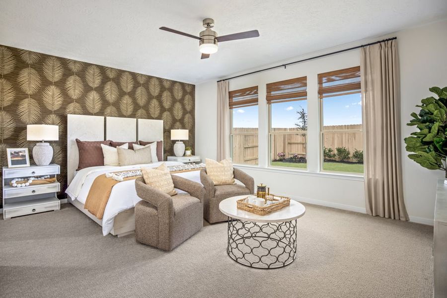 Representative furnished interior of a home built from the 2003 by KB Home in Avellino, Manvel (Image 10).