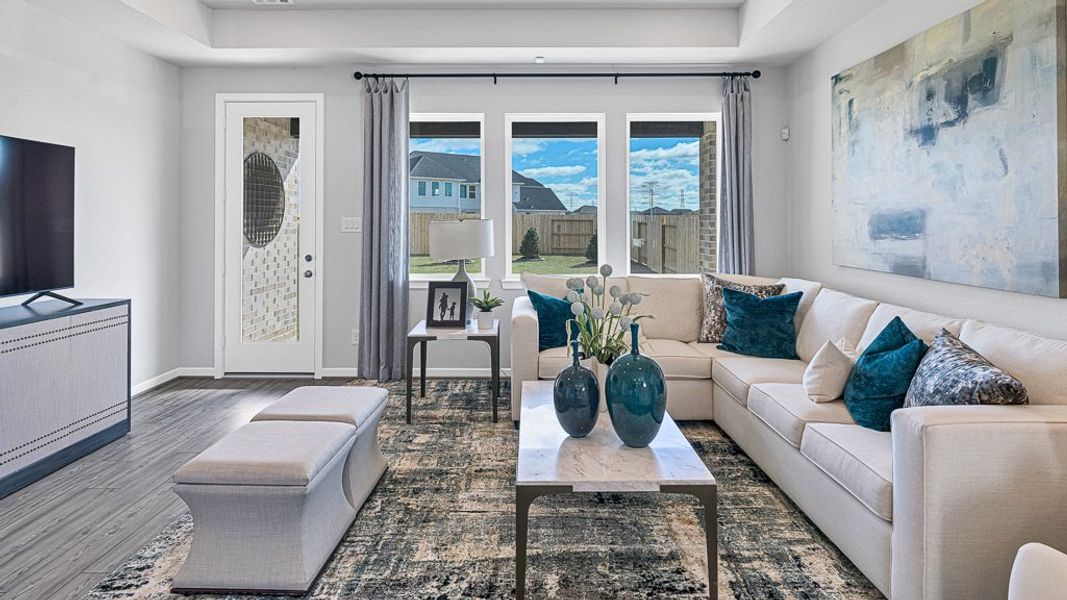 Furnished interior view inside a new home in Bridge Creek 45s and 50s, Cypress (Image 5).