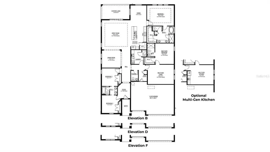 2D floor plan layout of this home in Oakfield Trails, Parrish, FL (Image 3). 2D floor plan layout of this home in Oakfield Trails, Parrish, FL (Image 3).