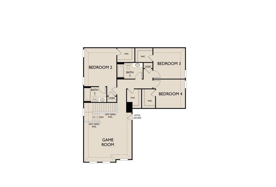 2D floor plan layout for the Dakota by Ashton Woods in Coyote Meadows 50s, Anna, TX (Image 5). 2D floor plan layout for the Dakota by Ashton Woods in Coyote Meadows 50s, Anna, TX (Image 5).