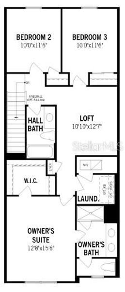 2D floor plan layout of this home in Hickory Grove, Winter Springs, FL (Image 4).