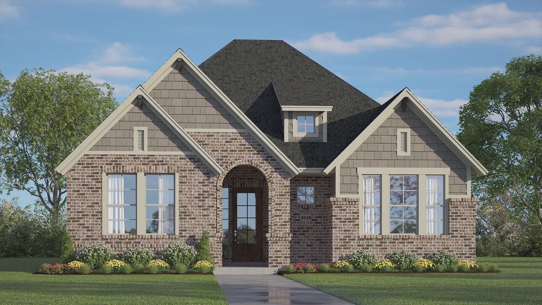 Representative exterior photo of a completed home built from the Nicklaus by Chesmar Homes in Riceland 50's, Mont Belvieu, TX (Image 22). Representative exterior photo of a completed home built from the Nicklaus by Chesmar Homes in Riceland 50's, Mont Belvieu, TX (Image 22).