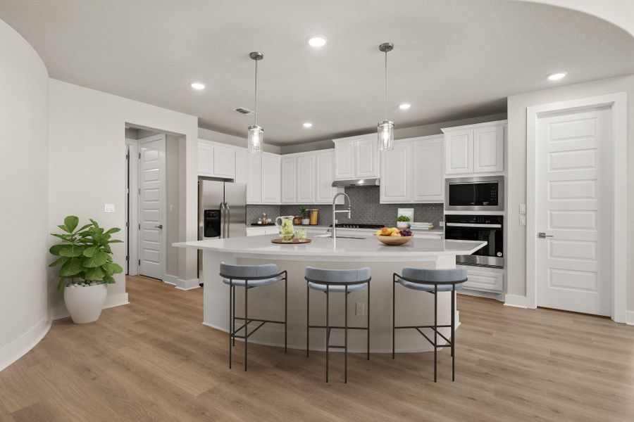 Light & Bright Open Concept Kitchen - Virtually Staged