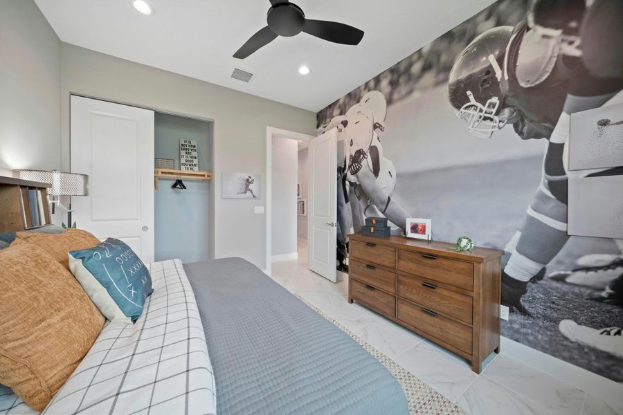 2D floor plan layout for the Mariposa by GHO Homes in Belterra, Port St. Lucie, FL (Image 82).