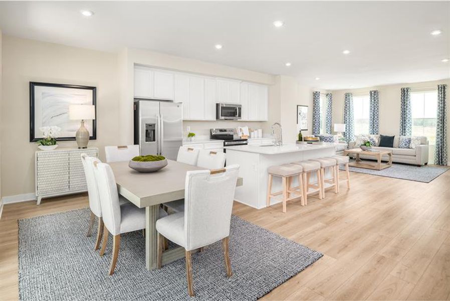 Representative furnished interior of a home built from the Overture by Ryan Homes in Moore Farm Townhomes, Indian Trail (Image 5).