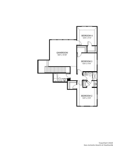 2D floor plan layout of this home in Legacy at Lake Dunlap, New Braunfels, TX (Image 8). 2D floor plan layout of this home in Legacy at Lake Dunlap, New Braunfels, TX (Image 8).
