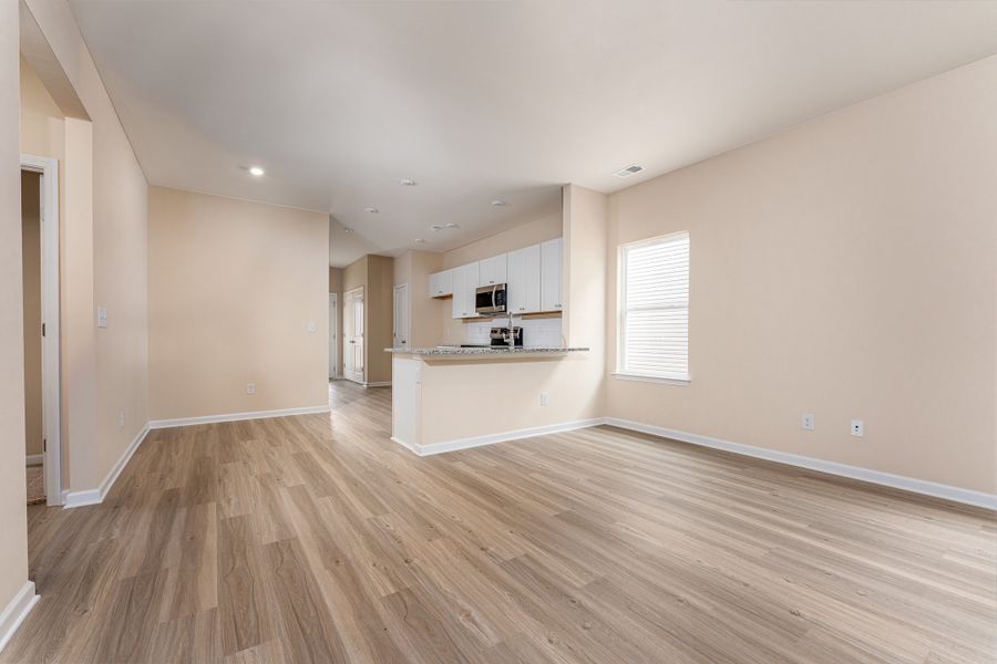 The Ryman - Family Room and Kitchen