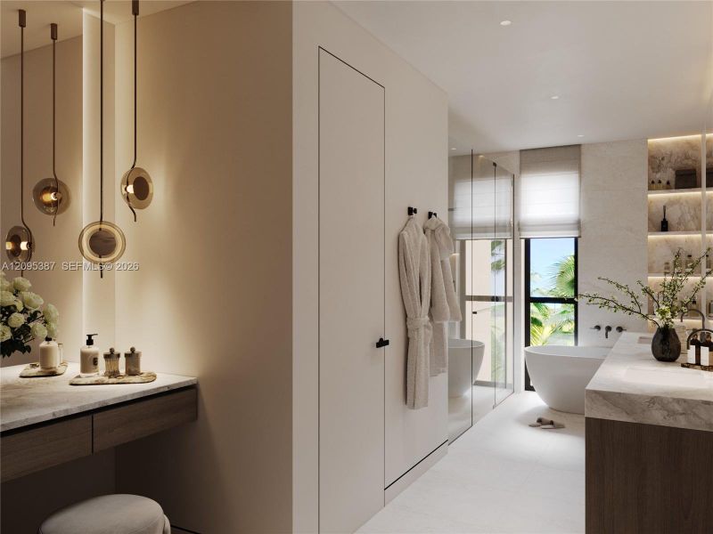 Furnished interior view inside a new home in , Fort Lauderdale (Image 15).