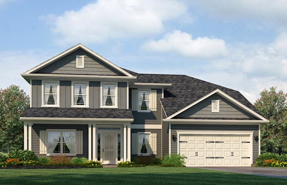 Representative exterior photo of a completed home built from the 3629 by Adams Homes in Norris Landing, Snellville, GA (Image 18).