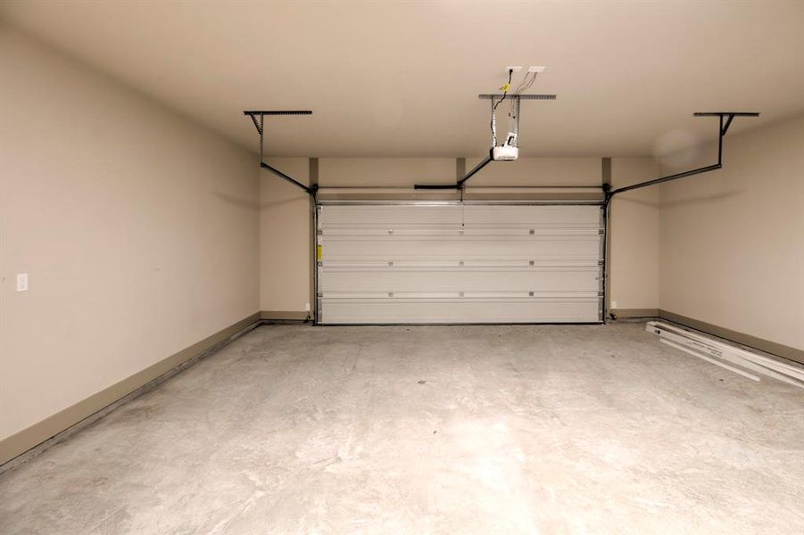 Garage with baseboards