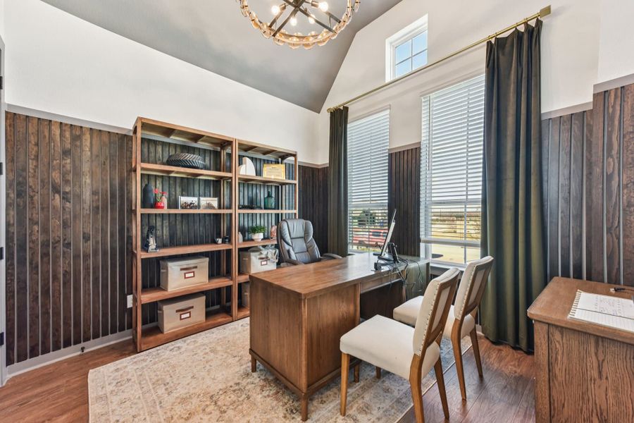 Furnished interior view inside a new home in The Grove at Blackhawk, Pflugerville (Image 58). Furnished interior view inside a new home in The Grove at Blackhawk, Pflugerville (Image 58).