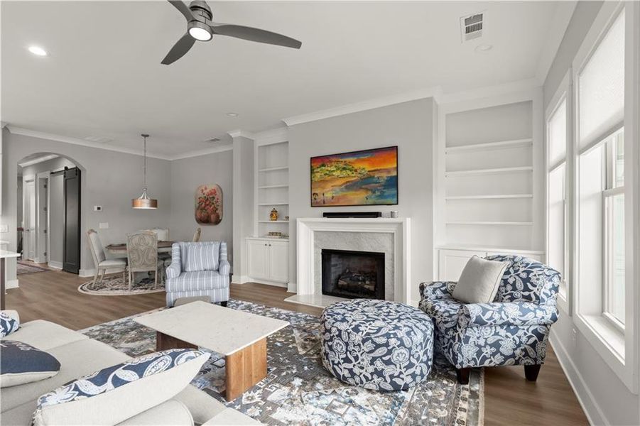 Furnished interior view inside a new home in , Acworth (Image 6). Furnished interior view inside a new home in , Acworth (Image 6).