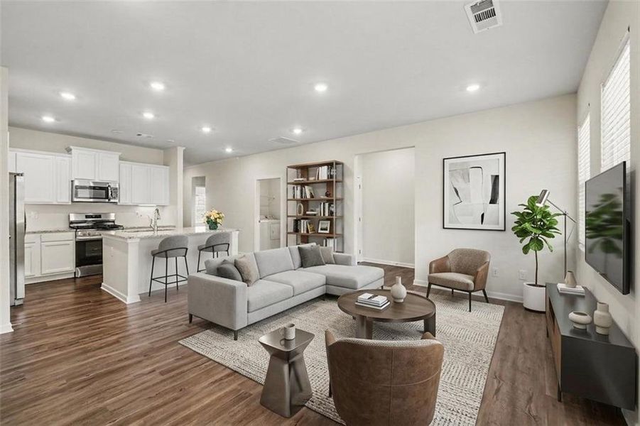 Furnished interior view inside a new home in Villages at Cedar Hill, Dallas (Image 8).