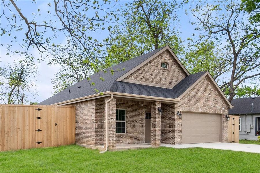 Front exterior of a new home in , Kerens, TX, highlighting curb appeal (Image 22).