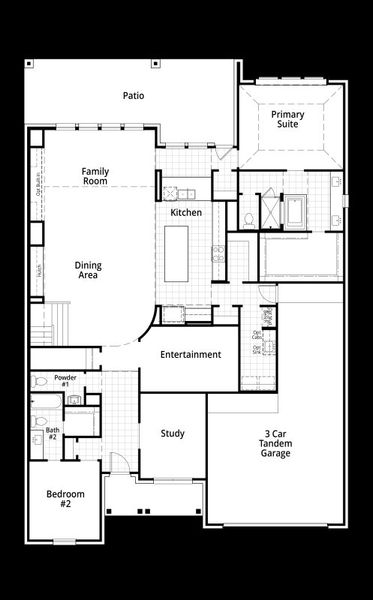 2D floor plan layout for the Stanley by Highland Homes in The George, Richmond, TX (Image 7). 2D floor plan layout for the Stanley by Highland Homes in The George, Richmond, TX (Image 7).