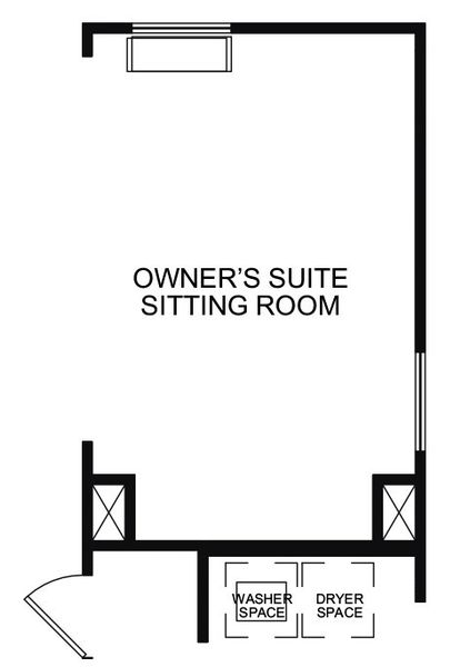 2D floor plan layout for the The Newbury by Direct Residential Communities in Lake Harbin, Morrow, GA (Image 5).