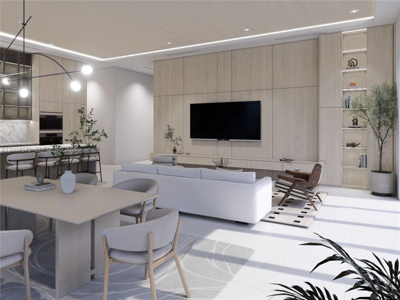Furnished interior view inside a new home in , Miami Springs (Image 7).