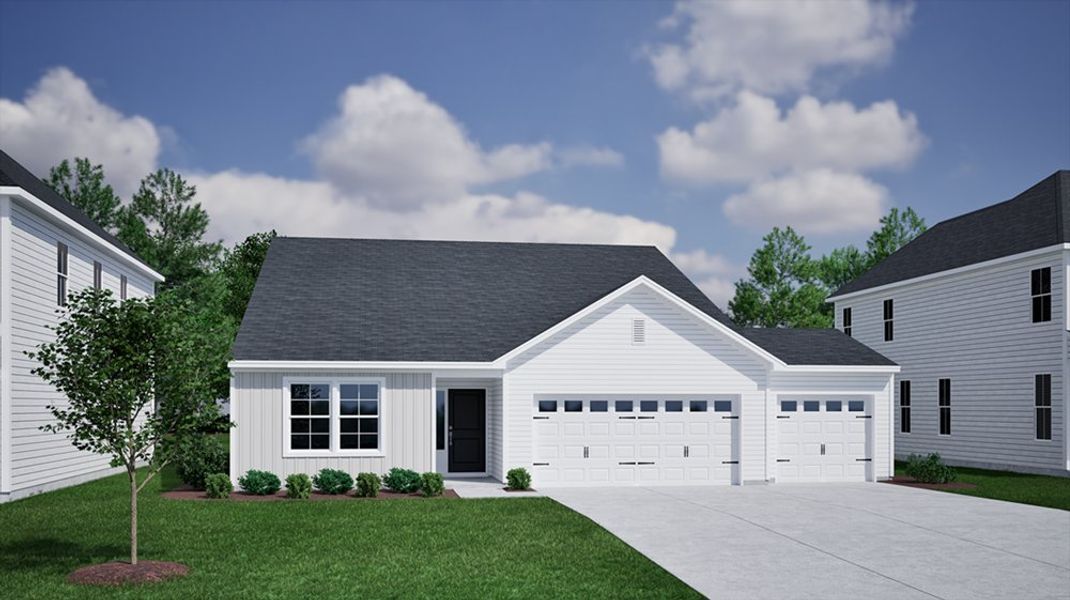 Representative exterior photo of a completed home built from the Gwinnett II - Genesis Value Collection by Mungo Homes in Rich Square, Ash, NC (Image 15).