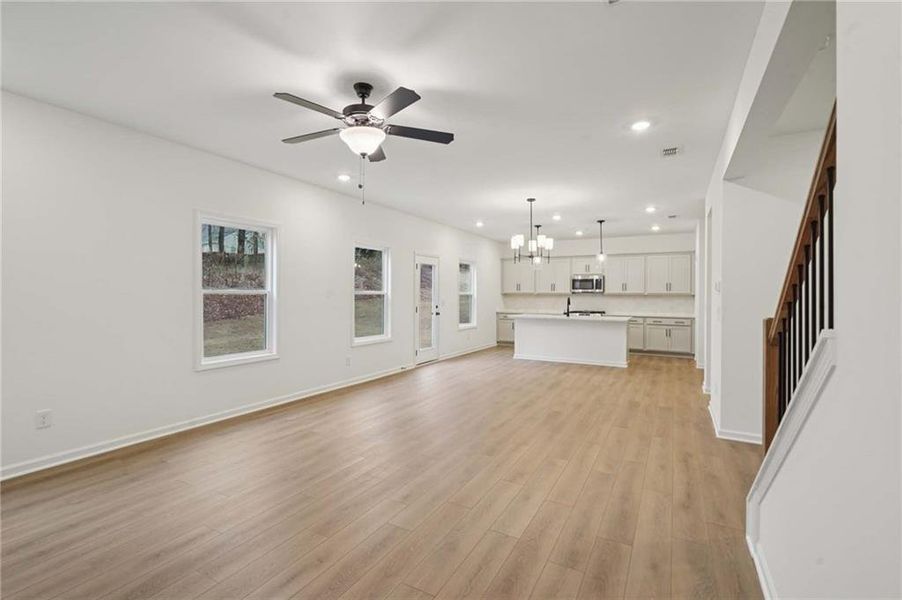 Spacious, unfurnished interior of a new home in Eastlyn Crossing, Flowery Branch (Image 19). Spacious, unfurnished interior of a new home in Eastlyn Crossing, Flowery Branch (Image 19).