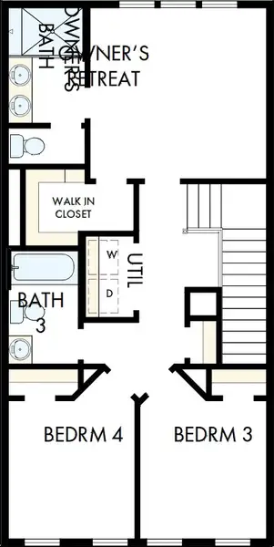 2D floor plan layout of this home in Celesta, Scottdale, GA (Image 4).